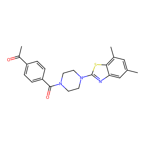 1-(4-(4-(5,7-Dimethylbenzo[d]thiazol-2-yl)piperazine-1-carbonyl)phenyl)ethanone structure