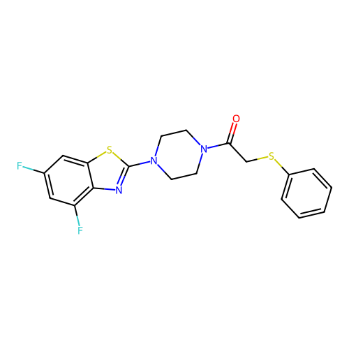 1-(4-(4,6-Difluorobenzo[d]thiazol-2-yl)piperazin-1-yl)-2-(phenylthio)ethanone structure