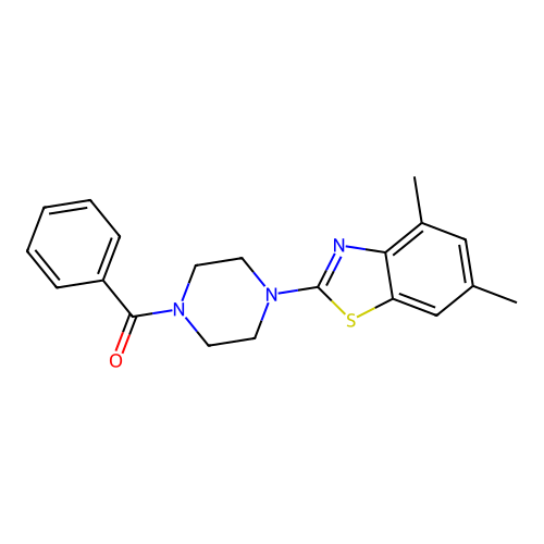 (4-(4,6-Dimethylbenzo[d]thiazol-2-yl)piperazin-1-yl)(phenyl)methanone structure