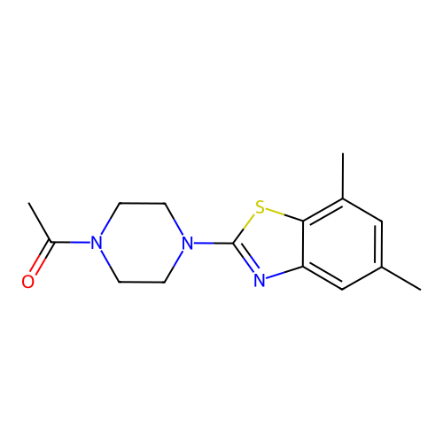 1-(4-(5,7-Dimethylbenzo[d]thiazol-2-yl)piperazin-1-yl)ethanone structure