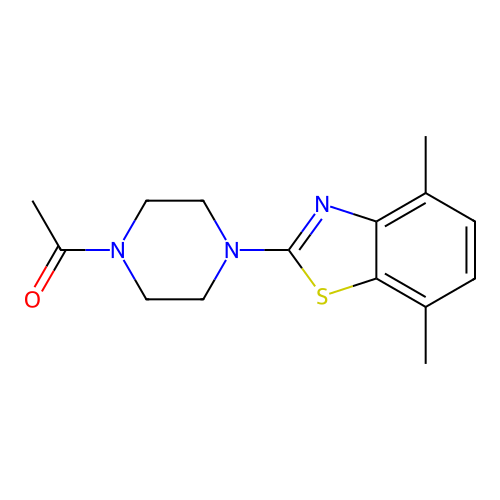 1-[4-(4,7-Dimethyl-1,3-benzothiazol-2-yl)piperazin-1-yl]ethanone structure