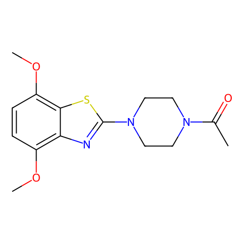 1-(4-(4,7-Dimethoxybenzo[d]thiazol-2-yl)piperazin-1-yl)ethanone structure