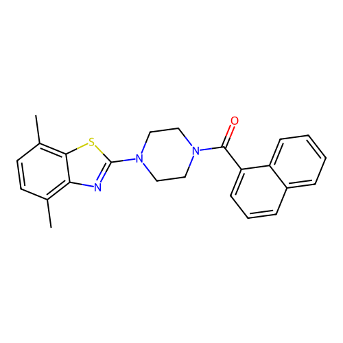 (4-(4,7-Dimethylbenzo[d]thiazol-2-yl)piperazin-1-yl)(naphthalen-1-yl)methanone structure