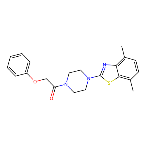 1-[4-(4,7-Dimethyl-1,3-benzothiazol-2-yl)piperazin-1-yl]-2-phenoxyethanone structure