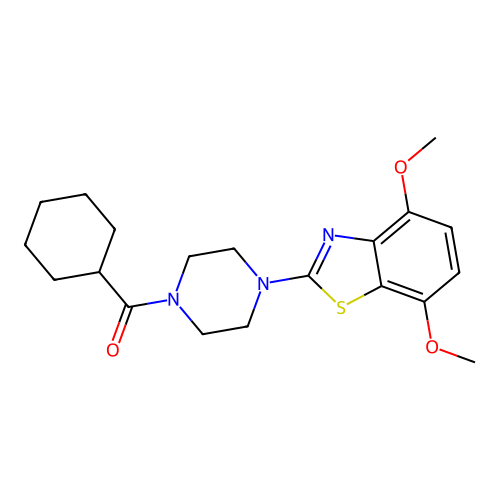 Cyclohexyl(4-(4,7-dimethoxybenzo[d]thiazol-2-yl)piperazin-1-yl)methanone structure