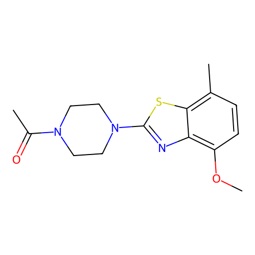 1-(4-(4-Methoxy-7-methylbenzo[d]thiazol-2-yl)piperazin-1-yl)ethanone structure