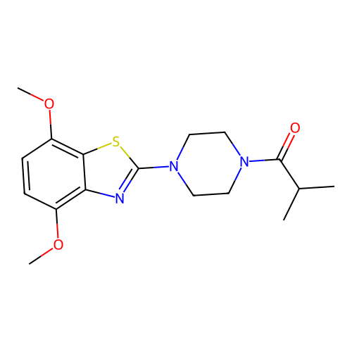 1-[4-(4,7-Dimethoxy-1,3-benzothiazol-2-yl)piperazin-1-yl]-2-methylpropan-1-one structure