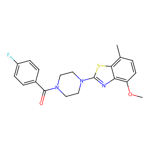 2-[4-(4-Fluorobenzoyl)piperazin-1-yl]-4-methoxy-7-methyl-1,3-benzothiazole structure