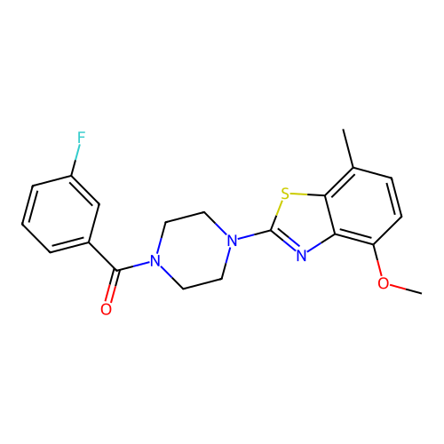 2-[4-(3-Fluorobenzoyl)piperazin-1-yl]-4-methoxy-7-methyl-1,3-benzothiazole structure