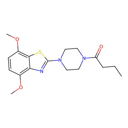 1-[4-(4,7-Dimethoxy-1,3-benzothiazol-2-yl)piperazin-1-yl]butan-1-one structure