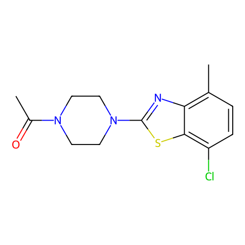 1-(4-(7-Chloro-4-methylbenzo[d]thiazol-2-yl)piperazin-1-yl)ethanone structure