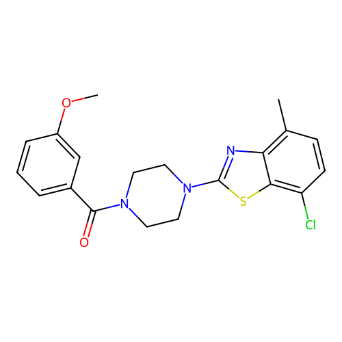 7-chloro-2-[4-(3-methoxybenzoyl)piperazin-1-yl]-4-methyl-1,3-benzothiazole structure