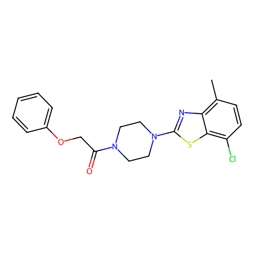 1-[4-(7-Chloro-4-methyl-1,3-benzothiazol-2-yl)piperazin-1-yl]-2-phenoxyethanone structure