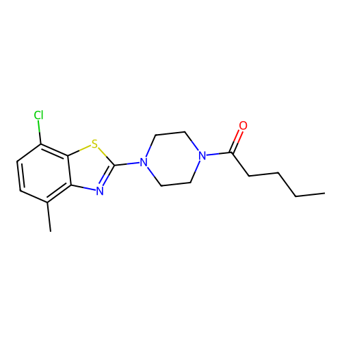 1-[4-(7-Chloro-4-methyl-1,3-benzothiazol-2-yl)piperazin-1-yl]pentan-1-one structure