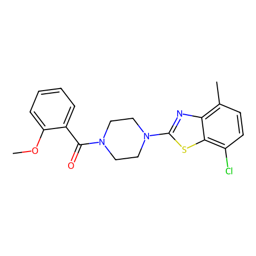 7-chloro-2-[4-(2-methoxybenzoyl)piperazin-1-yl]-4-methyl-1,3-benzothiazole structure
