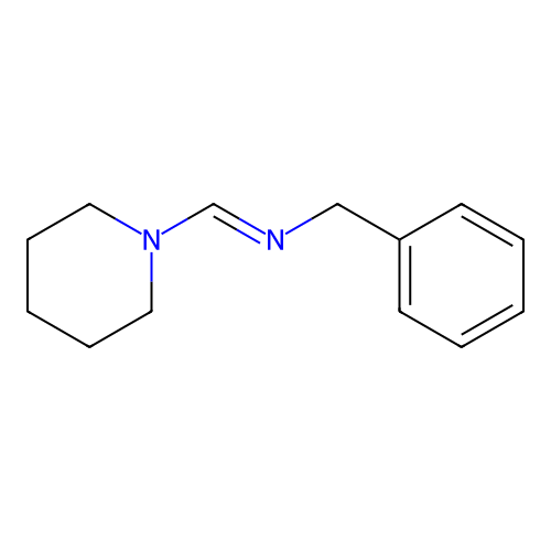 Piperidine, 1-[[(phenylmethyl)imino]methyl]- structure