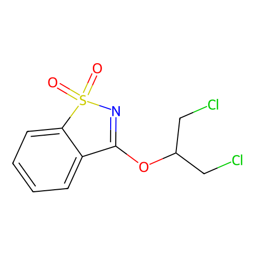 3-(1,3-Dichloropropan-2-yloxy)-1,2-benzothiazole 1,1-dioxide structure