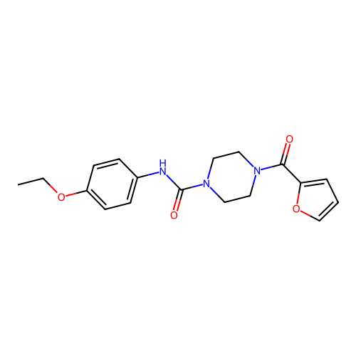 N-(4-ethoxyphenyl)-4-(furan-2-carbonyl)piperazine-1-carboxamide structure