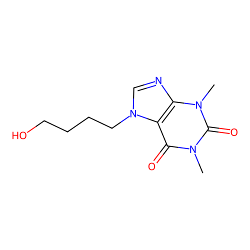 7-(4-Hydroxybutyl)-1,3-dimethyl-3,7-dihydro-1h-purine-2,6-dione structure