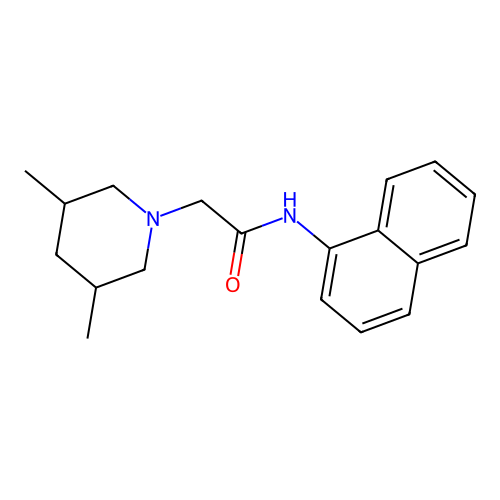 2-(3,5-dimethylpiperidin-1-yl)-N-naphthalen-1-ylacetamide structure
