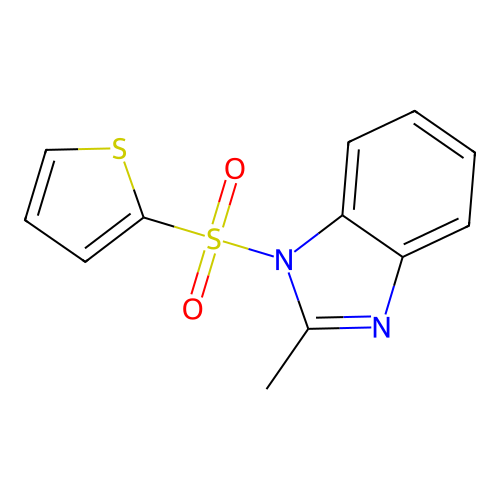 2-Methyl-1-thiophen-2-ylsulfonylbenzimidazole structure