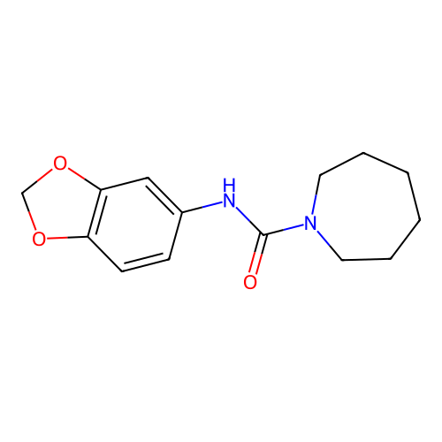 N-(1,3-benzodioxol-5-yl)azepane-1-carboxamide structure