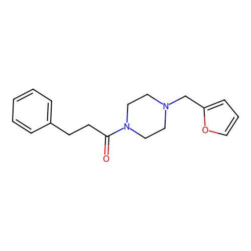 1-[4-(Furan-2-ylmethyl)piperazin-1-yl]-3-phenylpropan-1-one structure