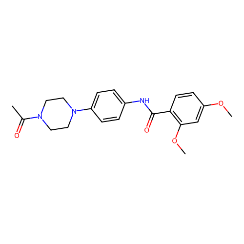 N-[4-(4-acetylpiperazin-1-yl)phenyl]-2,4-dimethoxybenzamide structure