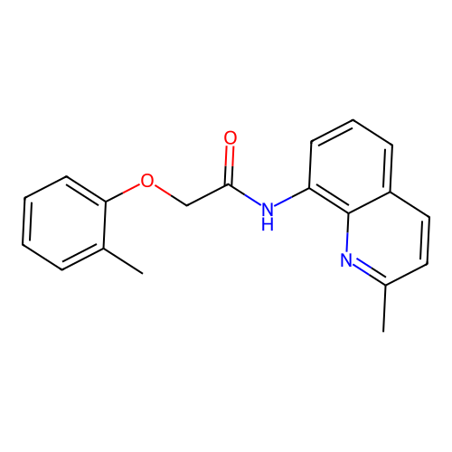 2-(2-methylphenoxy)-N-(2-methylquinolin-8-yl)acetamide structure