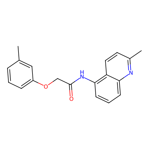 2-(3-methylphenoxy)-N-(2-methylquinolin-5-yl)acetamide structure