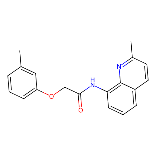 2-(3-methylphenoxy)-N-(2-methylquinolin-8-yl)acetamide structure