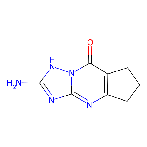 2-amino-4,5,6,7-tetrahydro-8H-cyclopenta[d][1,2,4]triazolo[1,5-a]pyrimidin-8-one structure