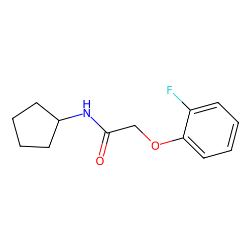 N-cyclopentyl-2-(2-fluorophenoxy)acetamide structure
