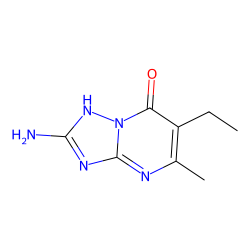 2-Amino-6-ethyl-5-methyl[1,2,4]triazolo[1,5-A]pyrimidin-7-OL structure
