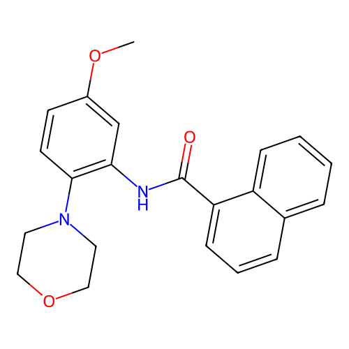 N-(5-methoxy-2-morpholin-4-ylphenyl)naphthalene-1-carboxamide structure