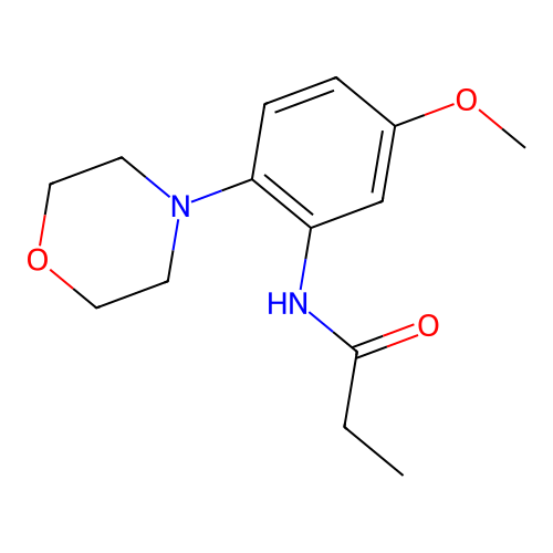 N-(5-methoxy-2-morpholin-4-ylphenyl)propanamide structure