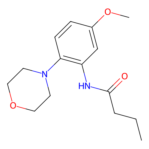 N-(5-methoxy-2-morpholin-4-ylphenyl)butanamide structure