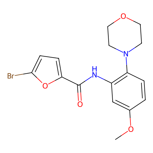 5-bromo-N-(5-methoxy-2-morpholin-4-ylphenyl)furan-2-carboxamide structure