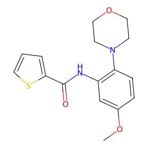 N-(5-methoxy-2-morpholin-4-ylphenyl)thiophene-2-carboxamide structure