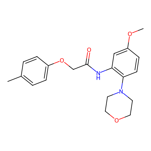 N-(5-methoxy-2-morpholin-4-ylphenyl)-2-(4-methylphenoxy)acetamide structure