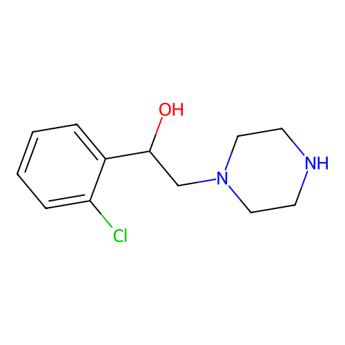 1-(2-Chlorophenyl)-2-piperazin-1-ylethanol structure