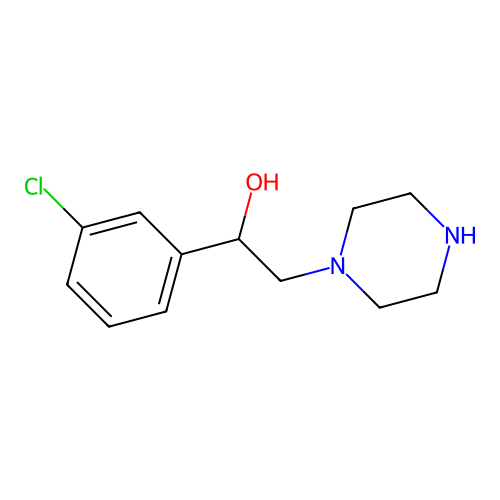 1-(3-Chlorophenyl)-2-piperazin-1-ylethanol structure