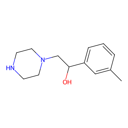 1-(3-Methylphenyl)-2-(piperazin-1-yl)ethan-1-ol structure