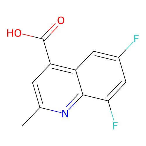 6,8-Difluoro-2-methylquinoline-4-carboxylic acid structure