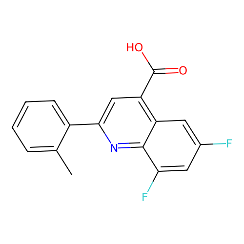 6,8-Difluoro-2-(o-tolyl)quinoline-4-carboxylic acid structure