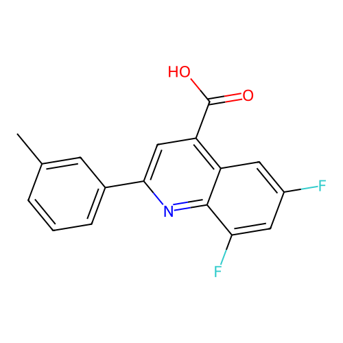 6,8-Difluoro-2-(m-tolyl)quinoline-4-carboxylic acid structure