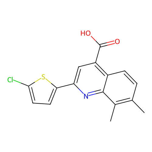 2-(5-Chloro-2-thienyl)-7,8-dimethylquinoline-4-carboxylic acid structure