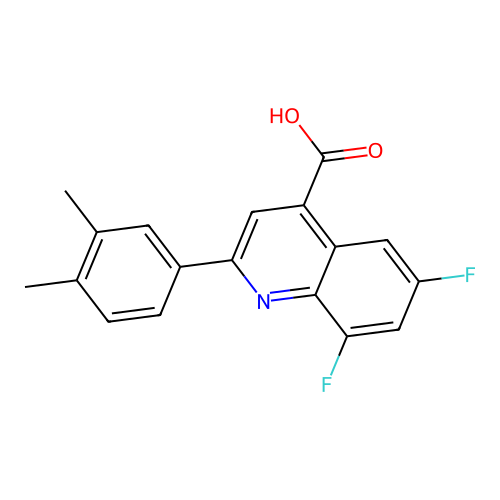 2-(3,4-Dimethylphenyl)-6,8-difluoroquinoline-4-carboxylic acid structure
