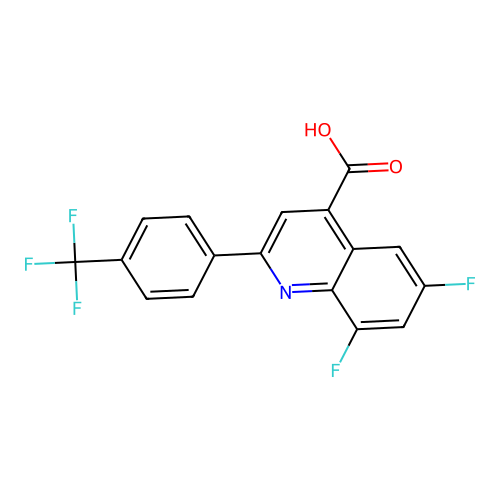 6,8-Difluoro-2-(4-(trifluoromethyl)phenyl)quinoline-4-carboxylic acid structure