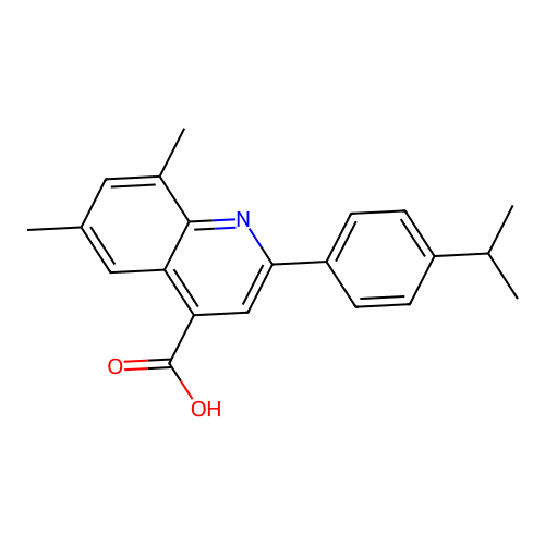 2-(4-Isopropylphenyl)-6,8-dimethylquinoline-4-carboxylic acid structure